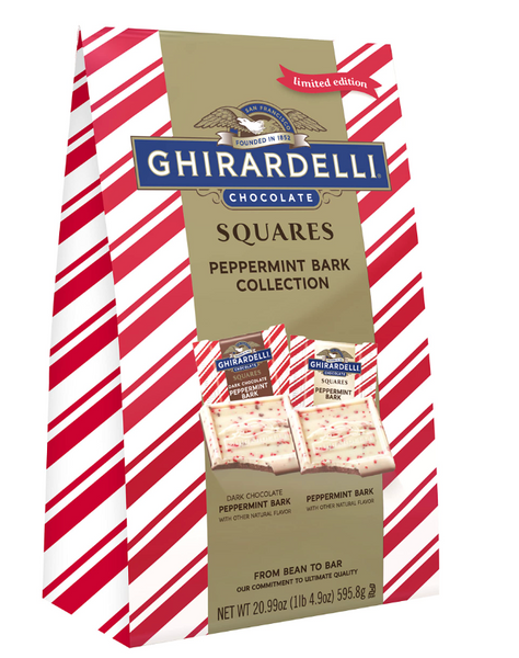ghi001 Ghirardelli Peppermint Bark Collection 鷹牌 薄荷黑&牛奶朱克力 1磅4.9oz / 595.8g 特大裝