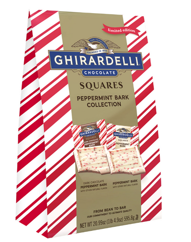 ghi001 Ghirardelli Peppermint Bark Collection 鷹牌 薄荷黑&牛奶朱克力 1磅4.9oz / 595.8g 特大裝