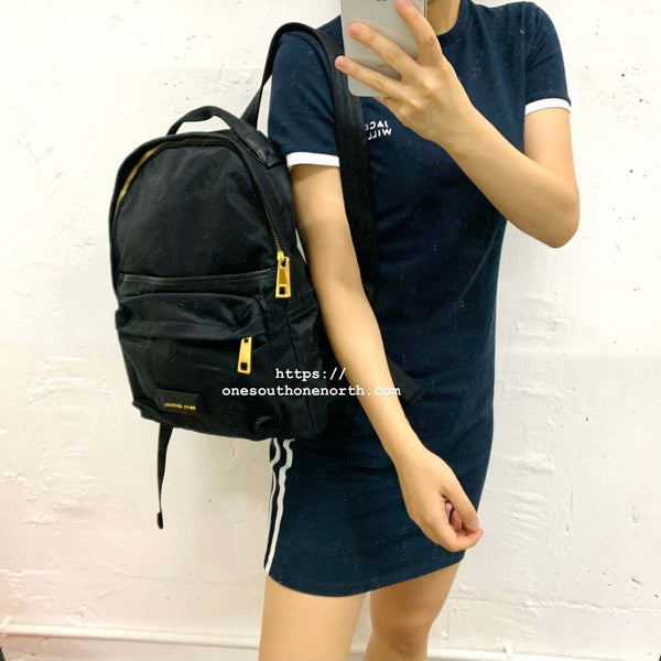 香港現貨 Marc Jacobs Varsity Black Nylon Backpack