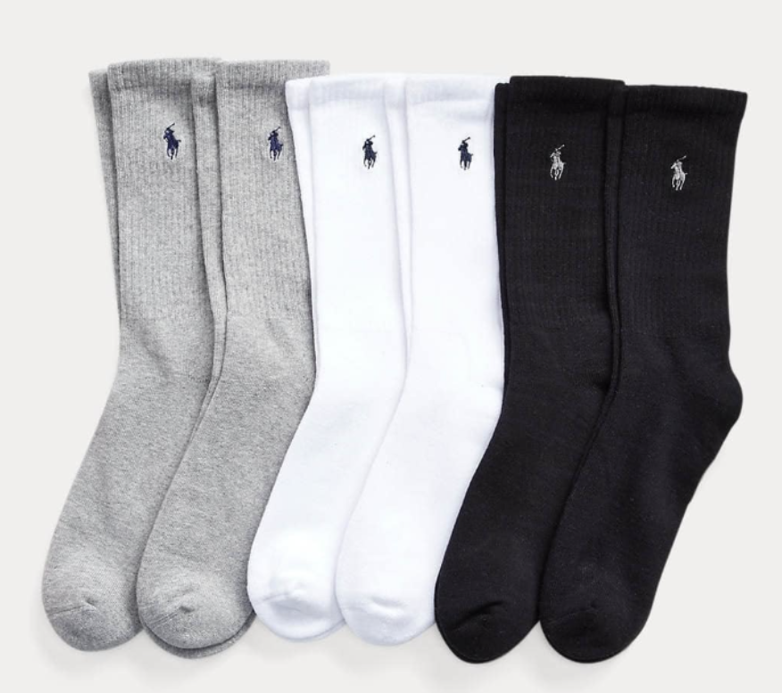 Polo202 Ralph Lauren - Polo 大優惠 6對 經典小馬logo長襪