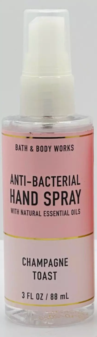 bbw142 bath and body works anti bacterial hand spray champagne toast