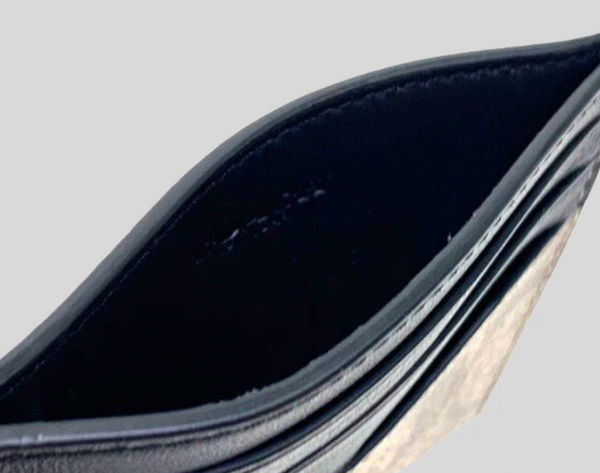 coach152 標誌性帆布超薄卡包，棕褐色併黑色，連一個相位，實用而且男女都用得