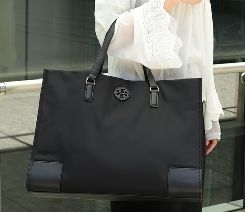 Tory330 香港現貨 Tory Burch Ella Black Nylon Tote