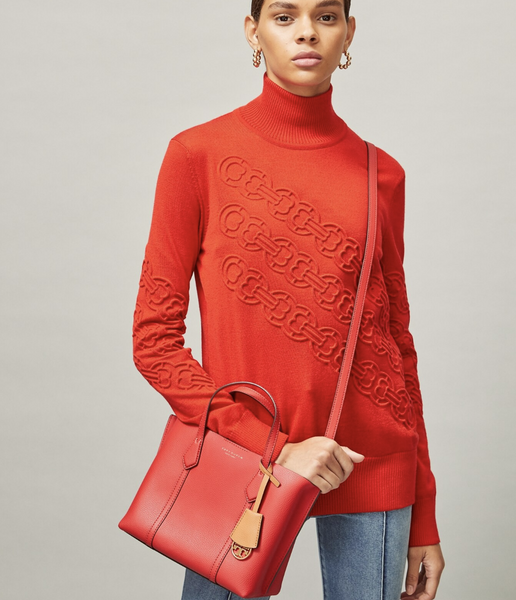 香港現貨 Tory Burch Perry Small Triple-Compartment Tote Bag
