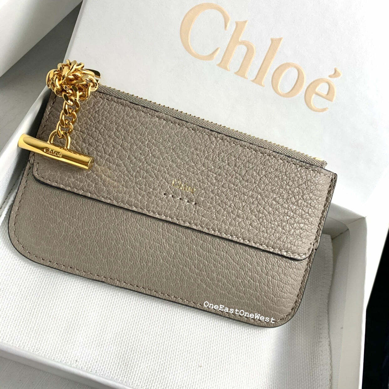 香港現貨 Chloe Drew textured-leather cardholder